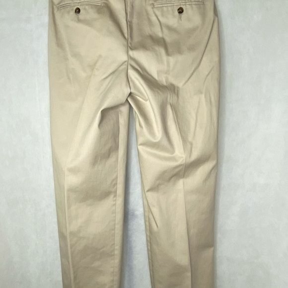 Eddie Bauer men’s casual dress pants ruston fit flat front tan/cream size 33” - Picture 16 of 16